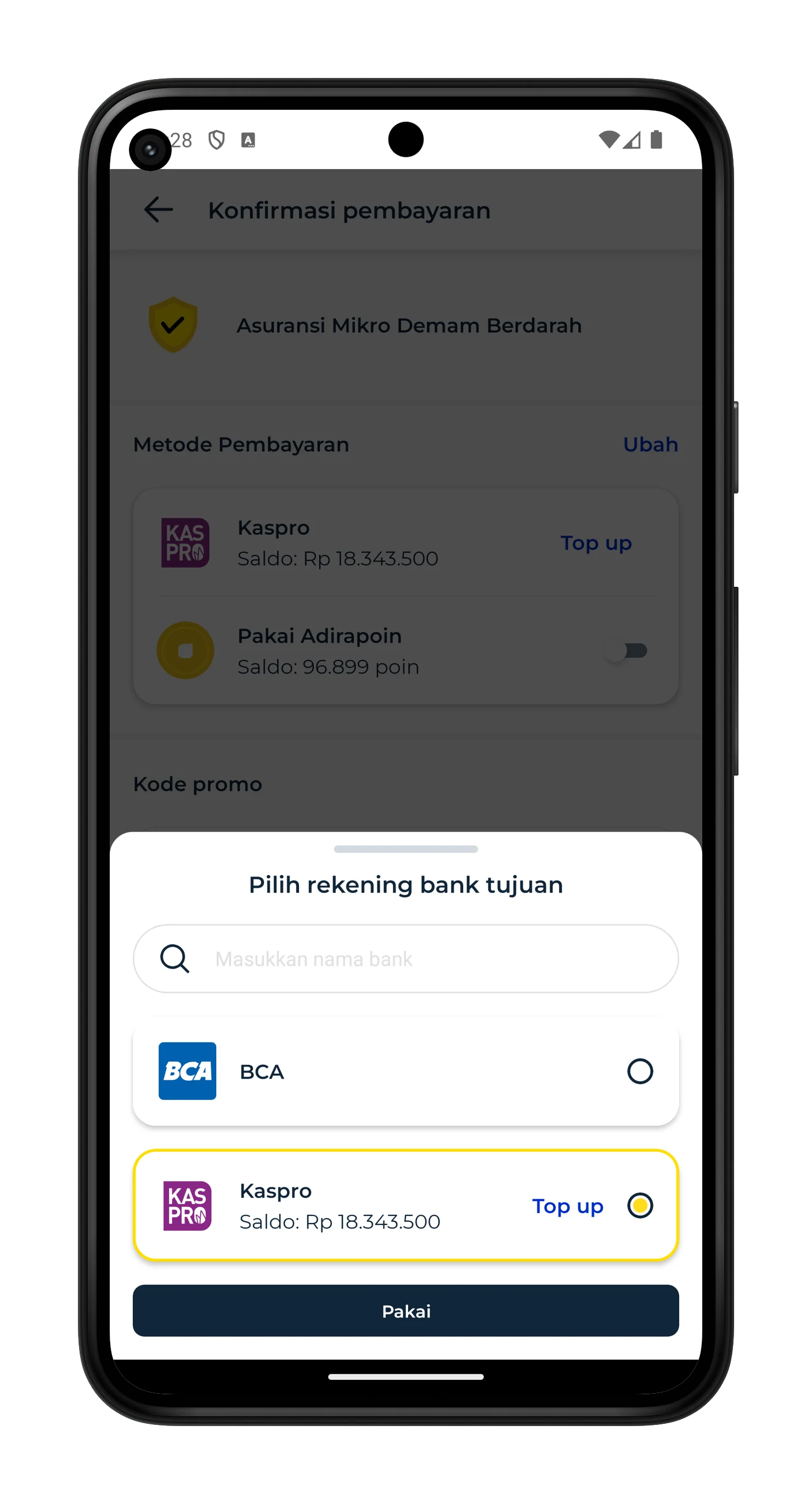 Adiraku (Micro Insurance) screenshot 2 (Mobile)