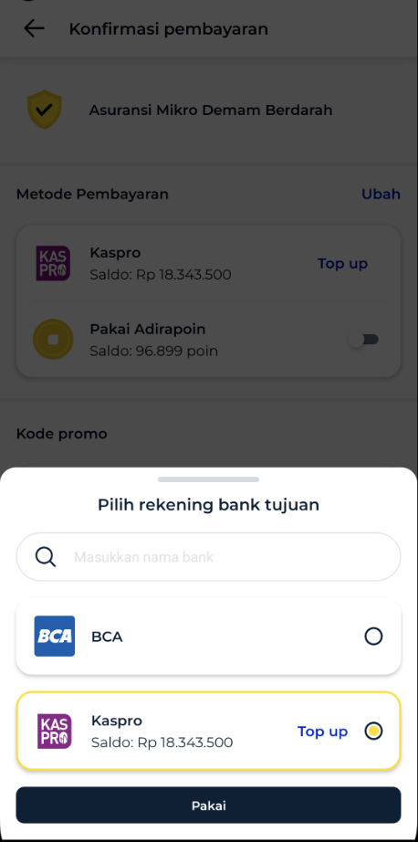 Adiraku (Micro Insurance) screenshot 2 (Mobile)