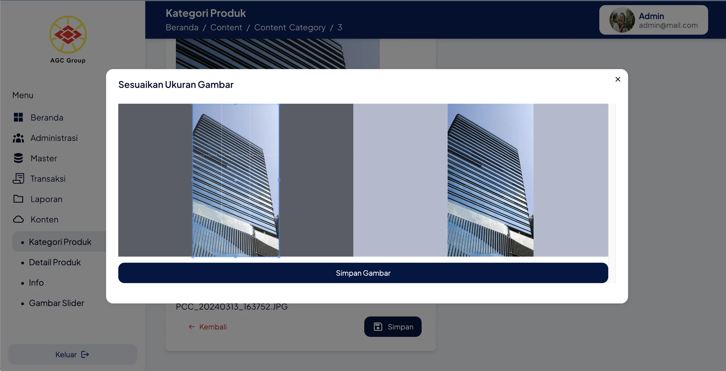 Asahimas Dashboard screenshot 3 (Web)